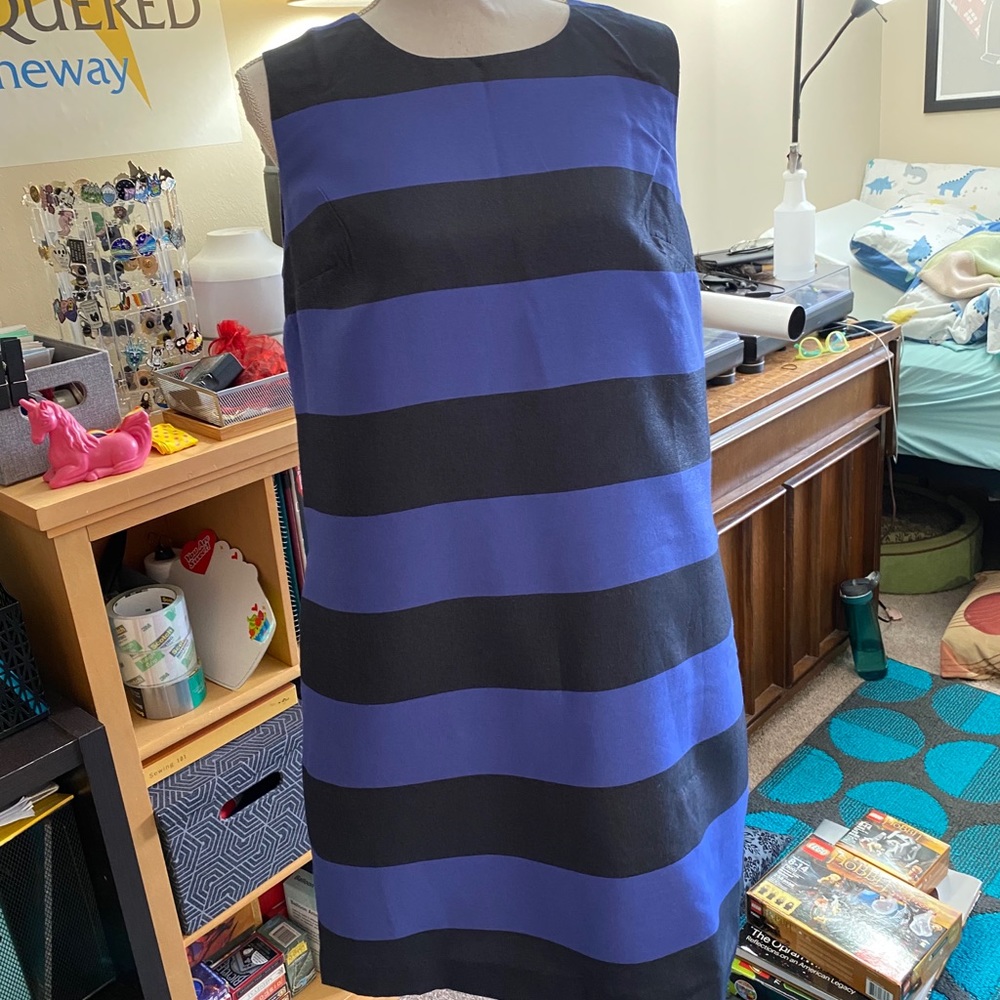 Banana Republic Blue & Black Dress; 14